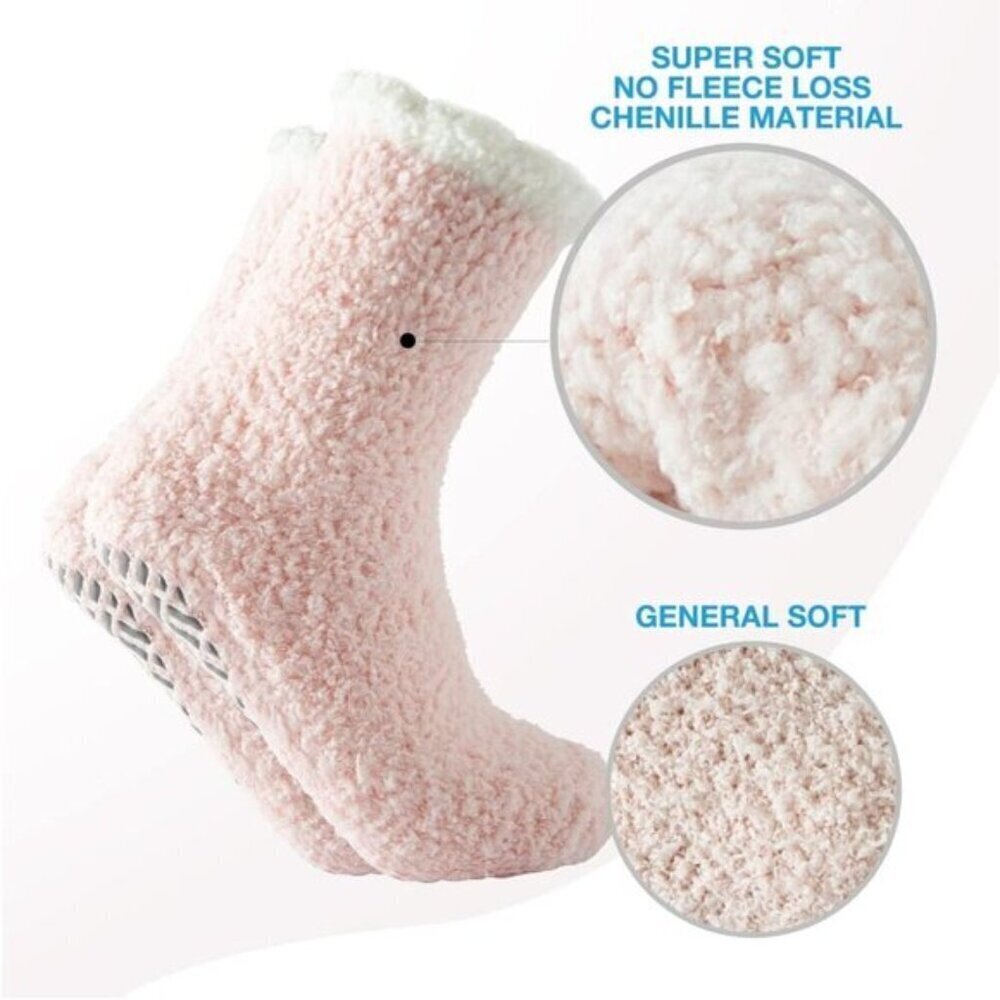 Women’s Fuzzy Socks with Grips – Soft, Cozy, Warm & Non-Slip Winter Slipper So - Picture 4 of 7